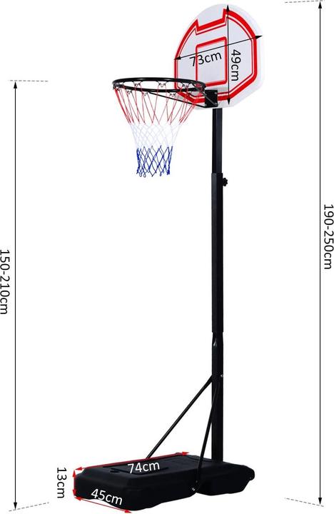 Produktbild Homcom Kinder Basketballkorb mit Ständer