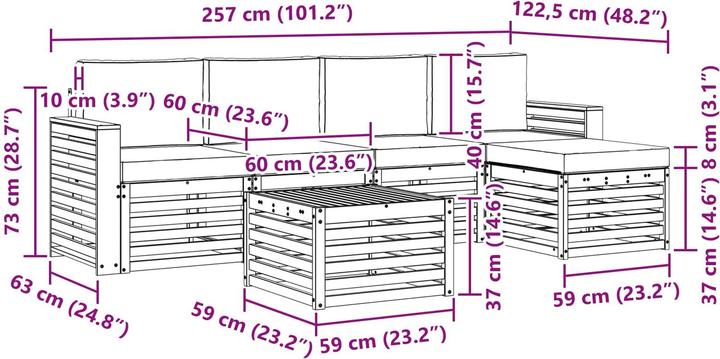 Produktbild vidaXL Outdoor-Sofa