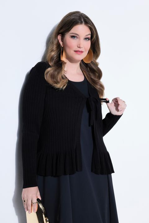 Produktbild Miamoda Strickjacke, körpernahe Passform, Volants (58, 60)