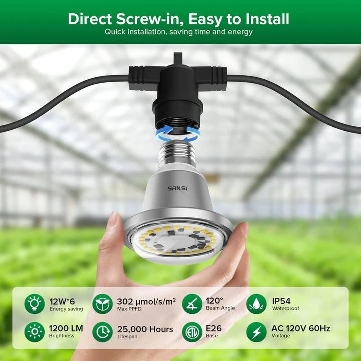Produktbild Sansi Hanging Grow Light String 72 Watt (LED, 230 V)