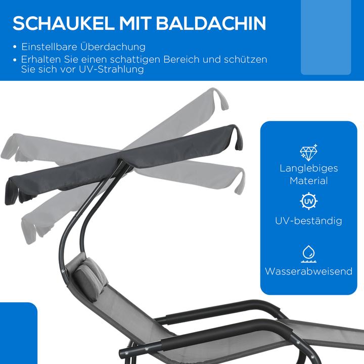 Produktbild Outsunny Doppel-Sonnenliege (200 cm)