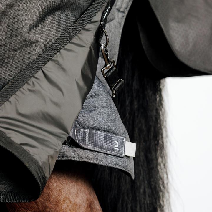 Image du produit Fouganza Couverture d'écurie Combo cheval/poney - 400 gris foncé (155 cm)