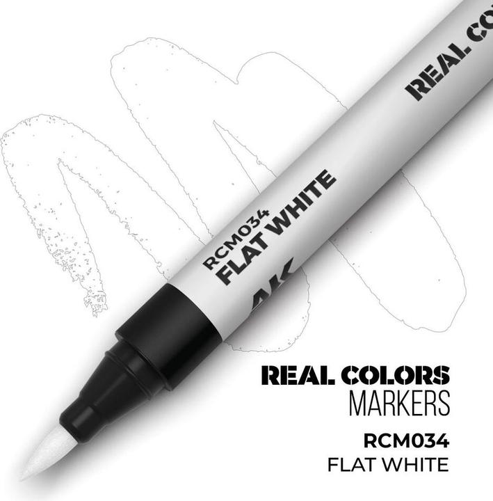 Actual product image AK Interactive Real Colours Marker Flat White