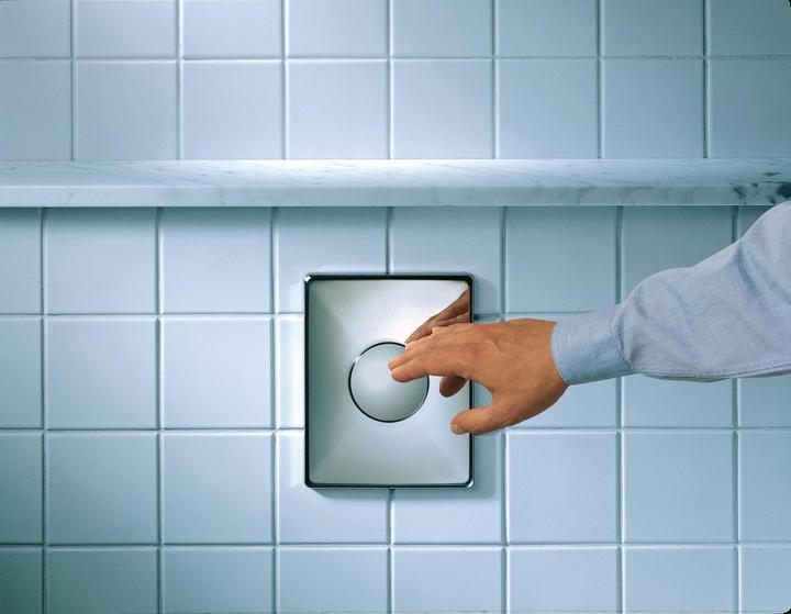 Actual product image Grohe Skate WC pressure flush, wall-mounted, chrome