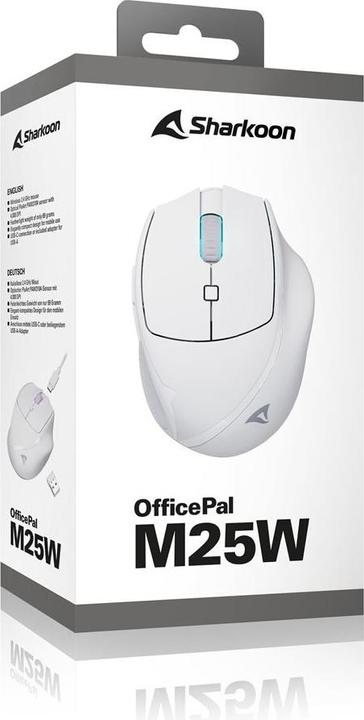 Actual product image Sharkoon OfficePal M25W White (Wireless)