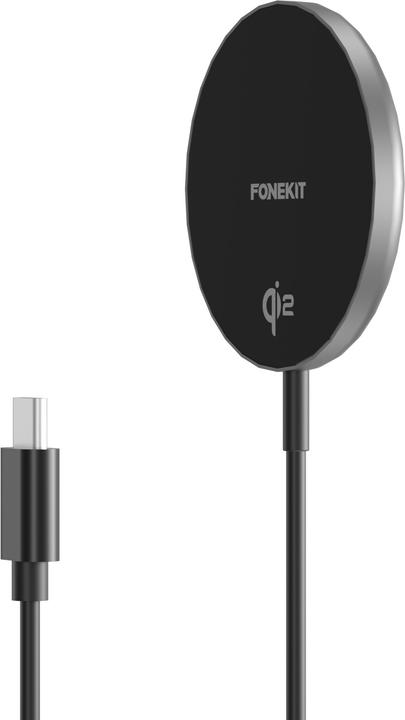 Produktbild FoneKit WP-15Q2 Wireless Qi2 charging pad with magnet, black (15 W)