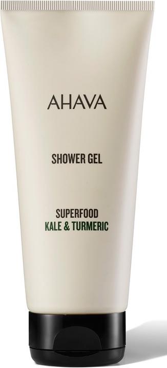 Ahava SUPERFOOD Gel douche "Kale & Turmeric" - Gel douche traitant au chou vert et au curcuma (200 ml)