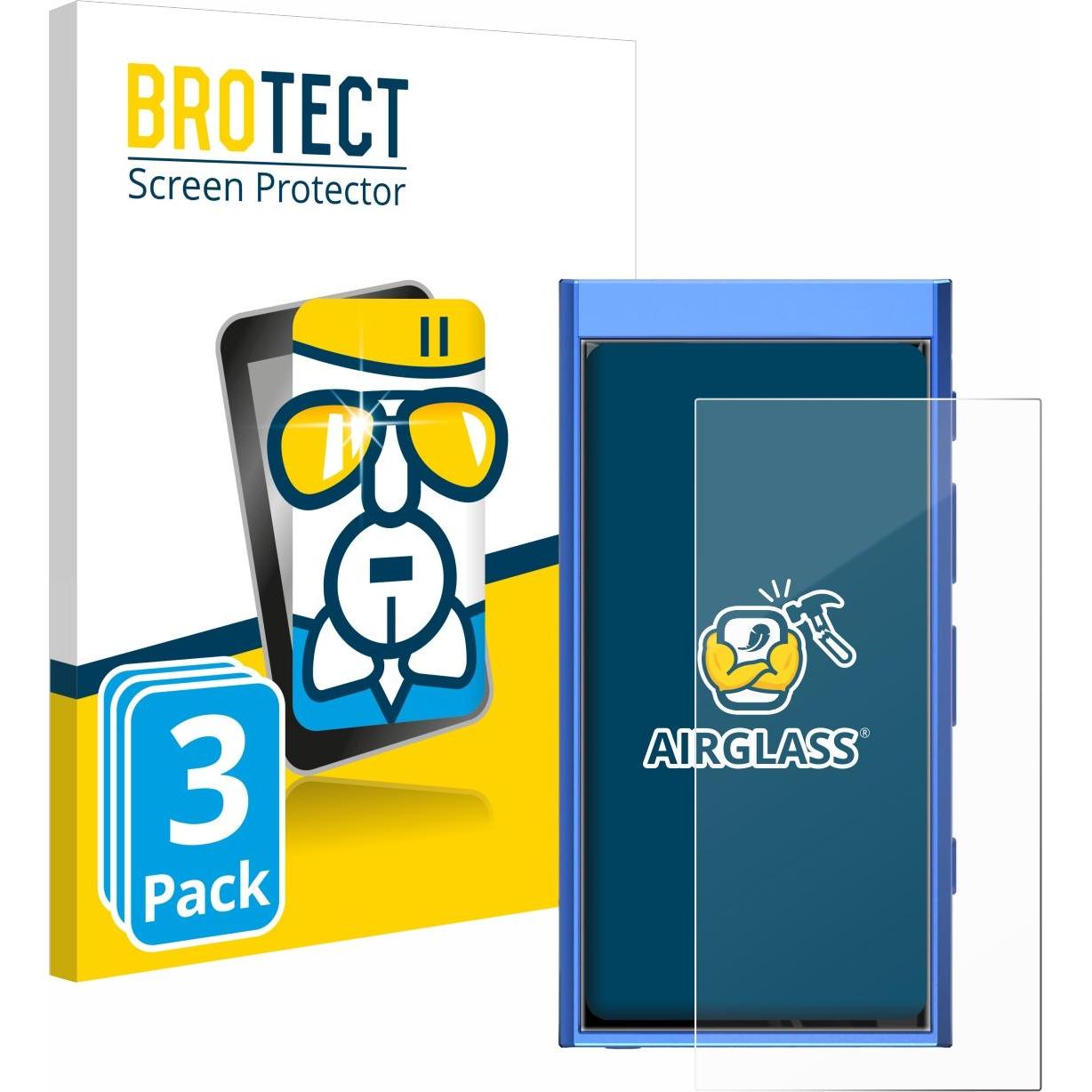 BROTECT Schutzglas Schutzfolie Glas Folie Displayschutz klar, MP3 + Media-Player Zubehör