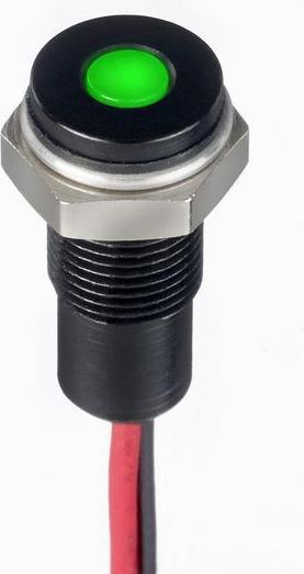 Produktbild RS PRO 6mm flush IP67 sealed black LED,grn 20mA