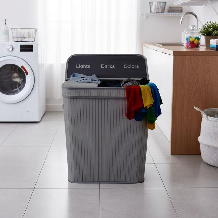 Actual product image Relaxdays Bamboo laundry bin (105 l)