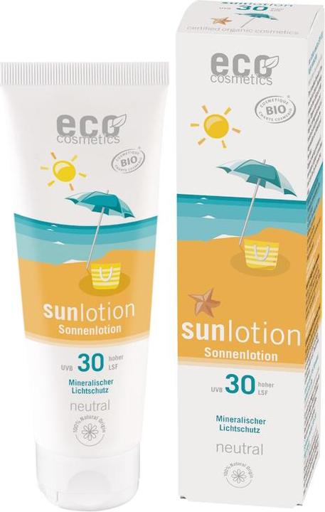 Actual product image Eco Cosmetics Sun lotion neutral SPF 30 (Sun lotion, SPF 30, 125 ml)