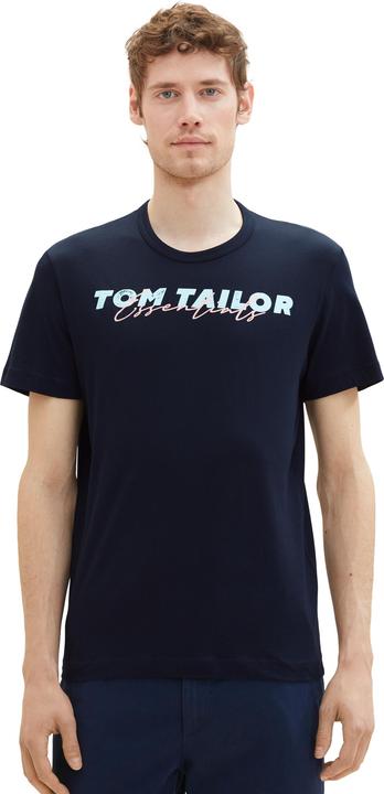 Produktbild Tom Tailor T-Shirt Kurzarmshirt mit Front-Logo-Print (XL)