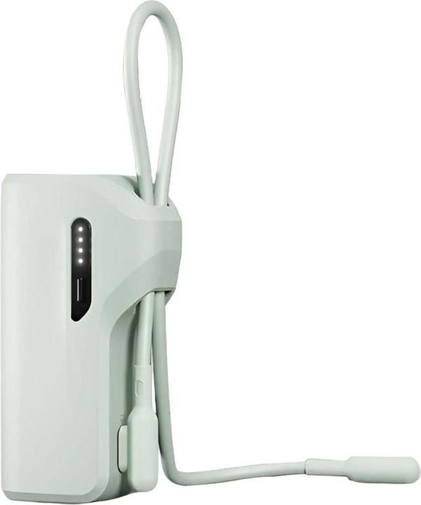 Actual product image Cygnett Battery bank Thumboost 5K Powerbank con cavo integrato (menta) (CY5355PBCHE) (5000 mAh, 20 W, 18.50 Wh)
