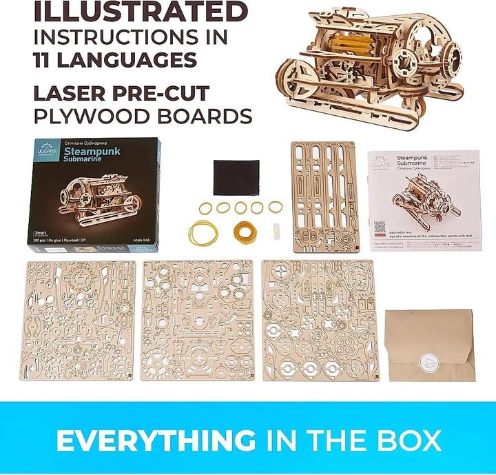 Actual product image Ugears 70229 Υποβρύχιο Steampunk