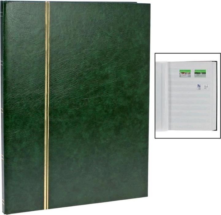 Actual product image Safe green stockbook with 16 white pages