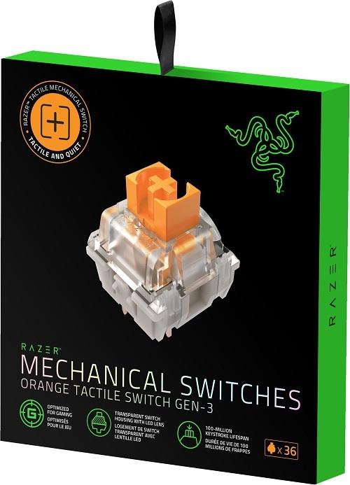 Produktbild Razer Orange Switch-Set (orange/transparent, 36 St?ck) (Eng. Int., Kabelgebunden)