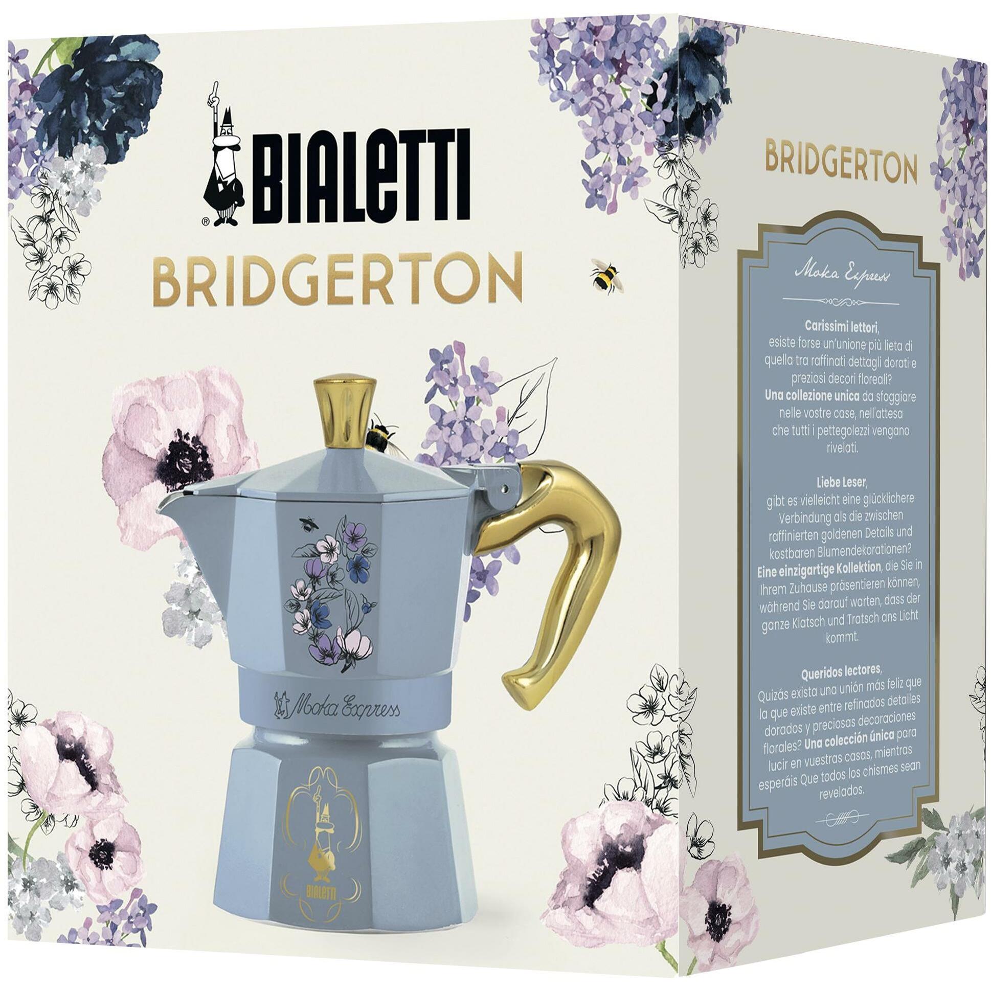 Thumbnail - Bialetti Moka Express 3tz Bridgerton, Espressokocher, Blau, Gold
