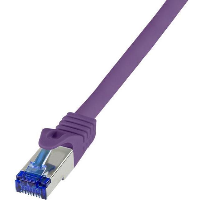 LogiLink Patchkabel Ultraflex, Kat.6A, S/FTP, 1,5 m, violett mitCat.7 Rohkabel, extra flexibles & weiches Kab (S/FTP, CA...