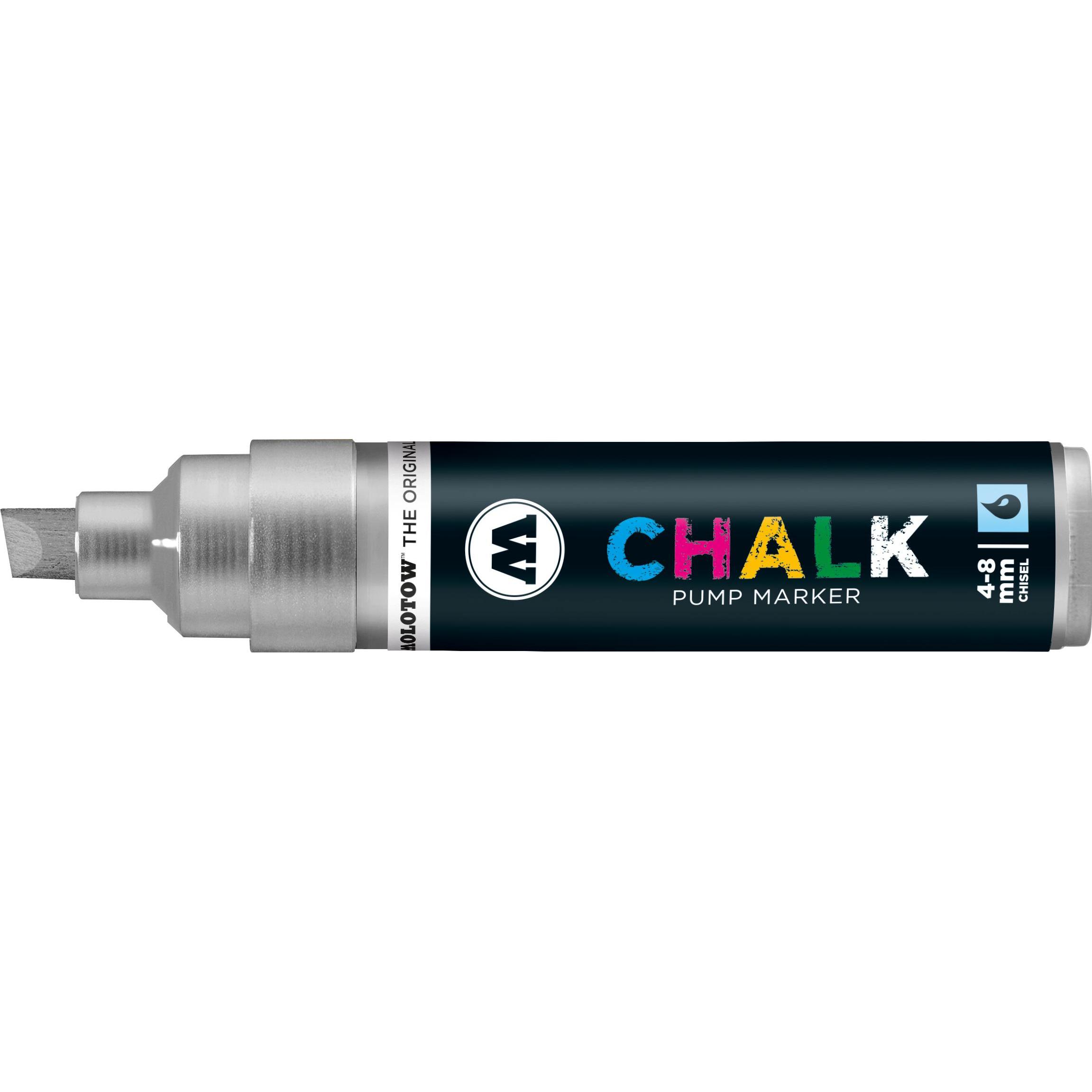 Thumbnail - Molotow, Marker, Windowmarker Chalk nachfüllbar 4-8mm metallic silber (Metallic Silber, 8 mm, 1 x)