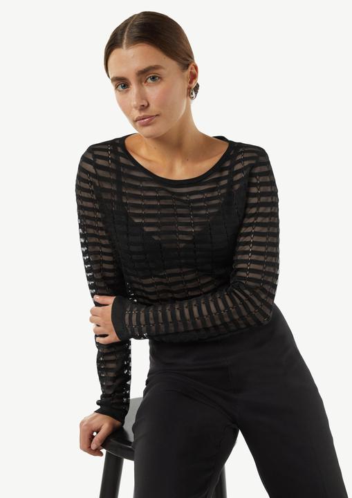 Image du produit Comma Strickpullover Feiner Strickpullover mit Transparenz-Effekt (36)