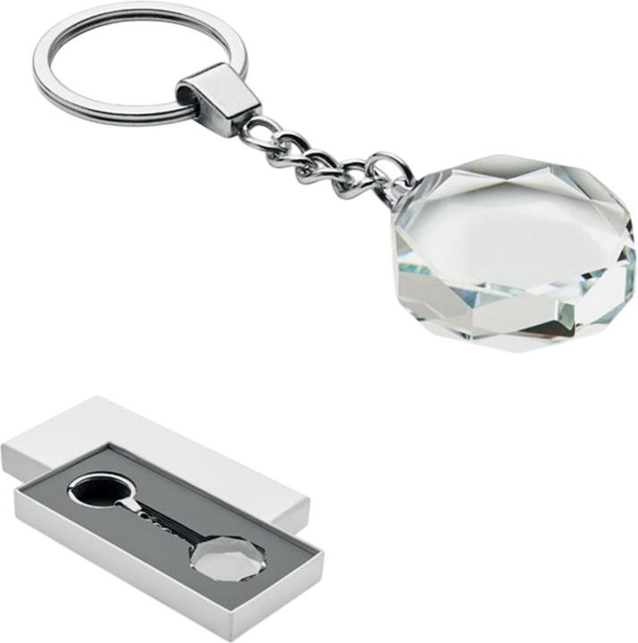 Actual product image MidOcean Roundward Round Glass Keyring