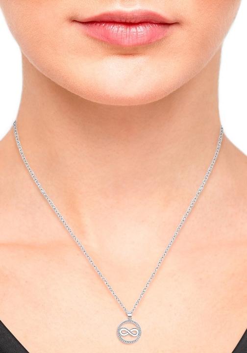 Image du produit S.Oliver Collier pour femme, argent 925 sterling zirconium Infinity (Argent 925, 42 cm)