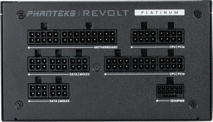 Produktbild Phanteks Revolt 1000W Platinum, ATX 3.0, PCIe 5.0, vollmodular - 1000 Watt, schwarz (1000 W)