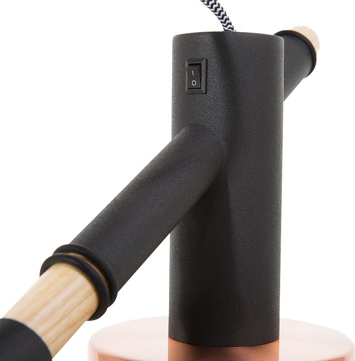 Produktbild Beliani Stehlampe Verstellbare Lampe mit schwarzem Holz OWENS (E27)