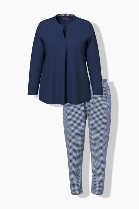 Produktbild Ulla Popken Pyjama, Muster, Rundhals, Langarm (68)