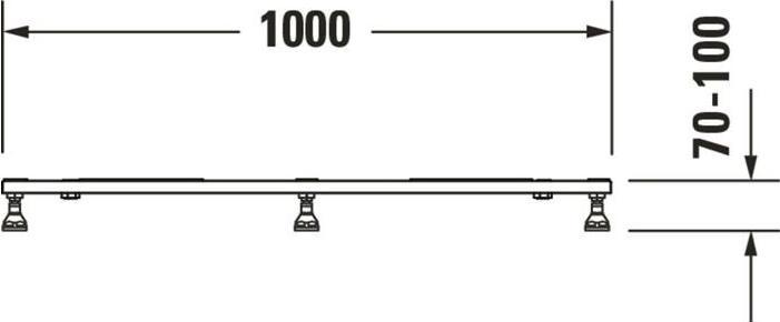 Productafbeelding Duravit Voetlijst voor Tempano douchebak 1000x900mm