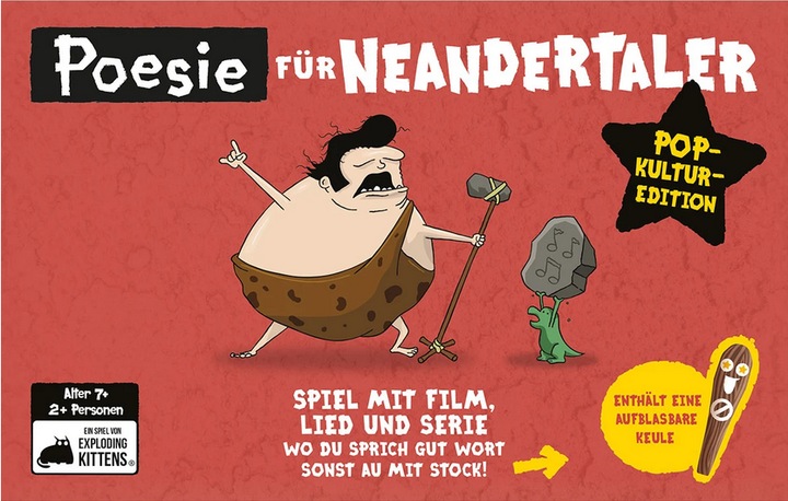 Actual product image Exploding Kittens EXKD0054 - Poetry for Neanderthals: Pop Culture Edition (German)