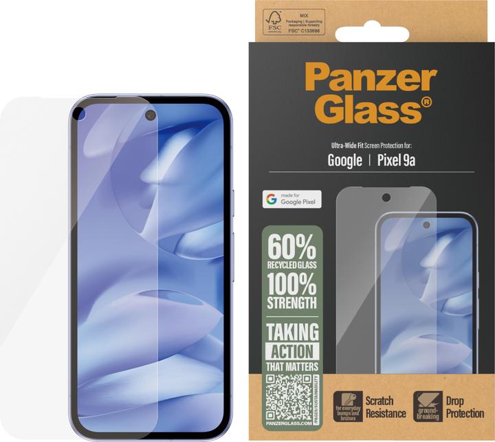 Produktbild PanzerGlass Kristallklarer Displayschutz (1 Stück, Google Pixel 9a)