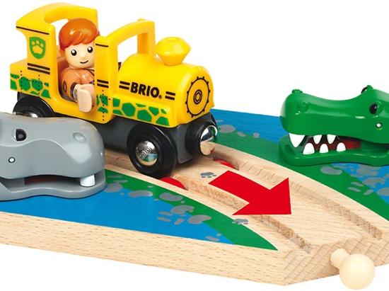 Produktbild Brio Aktionsschiene Nilpferd und Krokodil