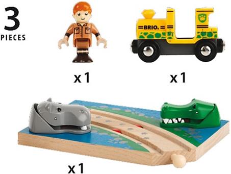 Produktbild Brio Aktionsschiene Nilpferd und Krokodil