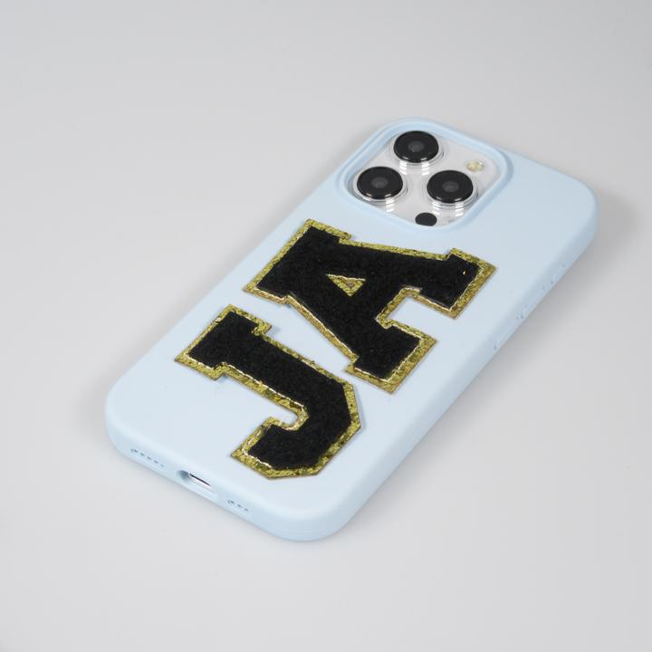 Image du produit PhoneLook Autocollant sticker pour téléphone/tablette/ordinateur brodé en 3D noir Lettre Q