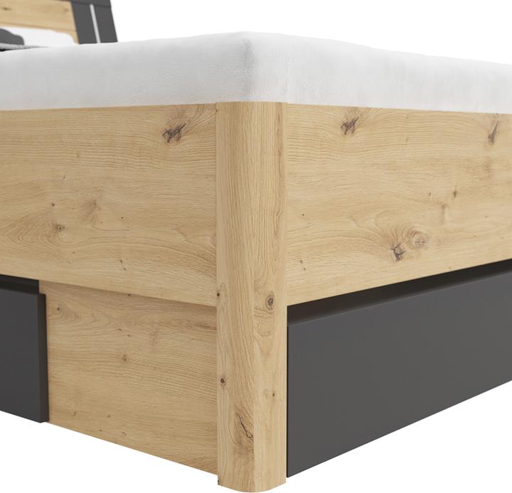 Image du produit Black Red White Lit (180 x 200 cm)