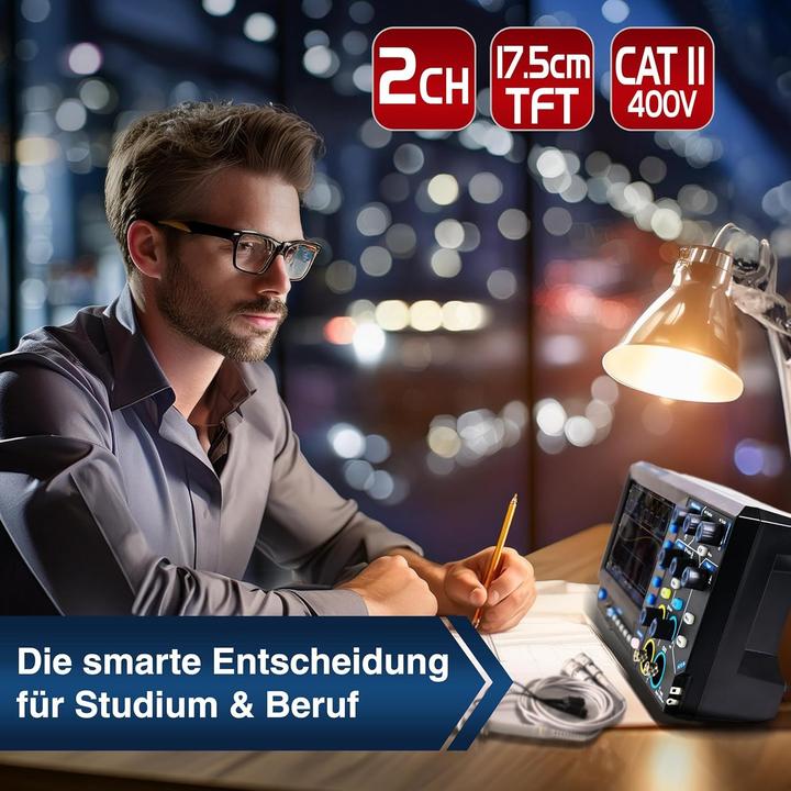 Produktbild Peaktech P 1403 Digital Speicher Oszilloskop (CAT II 400V)