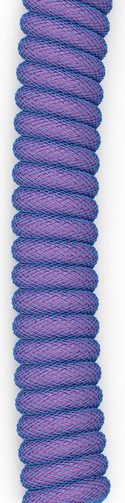 Actual product image Glorious GMMK Coiled Cable Nebula, coiled cable, USB-C/USB-A - purple/silver (1.40 m)
