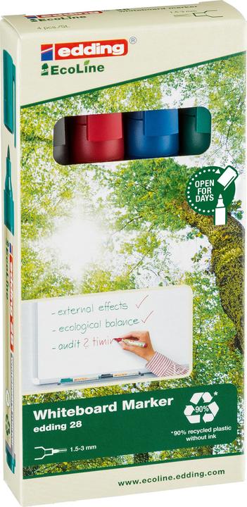 Edding 28 EcoLine (Multicolore, 1.50 mm, 4 x)