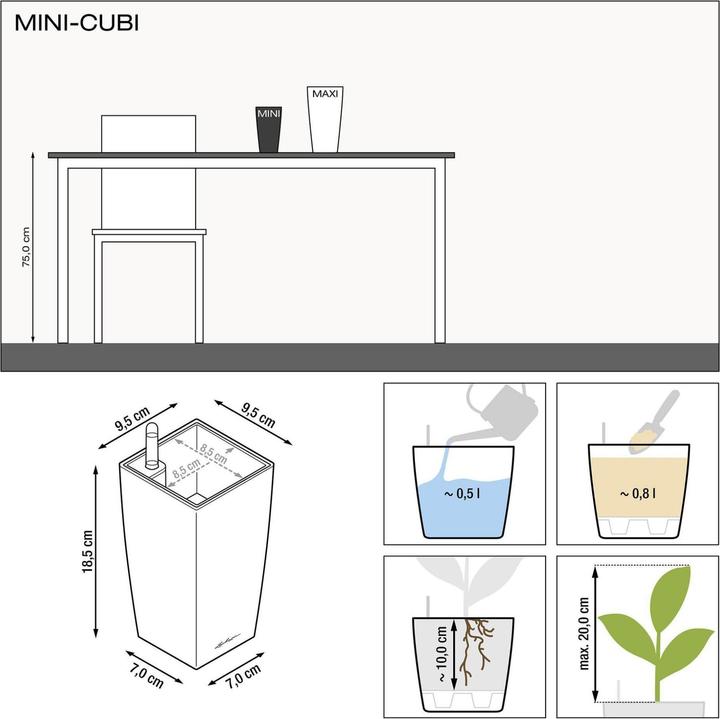 Produktbild Lechuza Mini Cubi (9.50 cm)