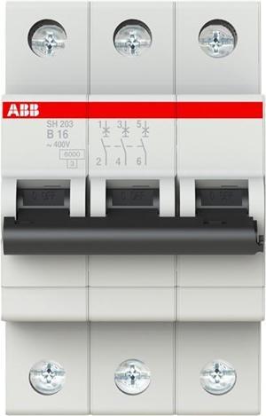 Immagine prodotto ABB MINI INTERRUTTORE SH203-B16A 3P 6KA