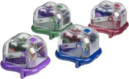 Actual product image Rexel Electric punch Wizard, assorted colors Punching capacity: 10 sheets, made of plastic, transparent