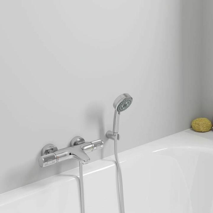 Produktbild Grohe Precision Feel Thermostat-Wannenarmatur, mit ProGrip-Griff, wassersparend, chrom