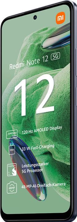 Productafbeelding Xiaomi Smartphone Redmi Note 12 5G 6/128GB Szary (128 GB, Onyx grijs, 6.65", Hybride dubbele SIM, 5G)