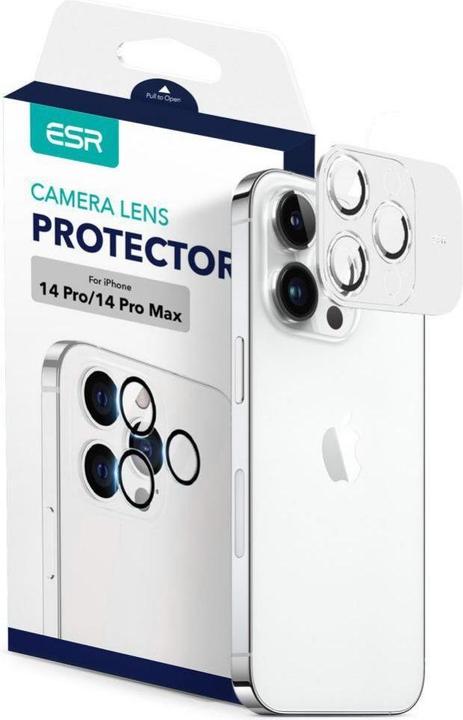 Image du produit ESR Verre Trempé Lentille De Caméra Iphone 14 Pro / 14 Pro Max Noir (1 pièce(s), Apple iPhone 14 Pro, Apple iPhone 14 Pro Max)
