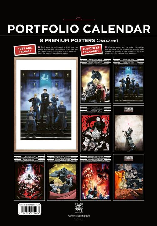 Produktbild PIKA Fullmetal alchemist : portfolio calendar : 8 premium posters 2025