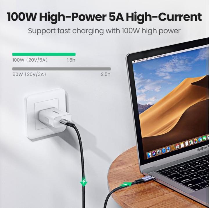 Produktbild Ugreen USB C – USB C (1 m, USB 3.2 Gen 2, 100 W)