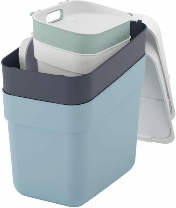 Produktbild Curver Ready to Collect 254718 Mülltrenn-System Kunststoff Weiss, Dunkelgrau, G (40 l)