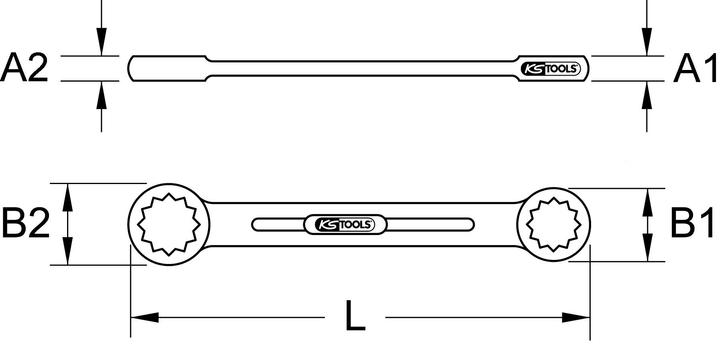 Actual product image KS Tools BRONZEplus double box wrench straight (13 mm)