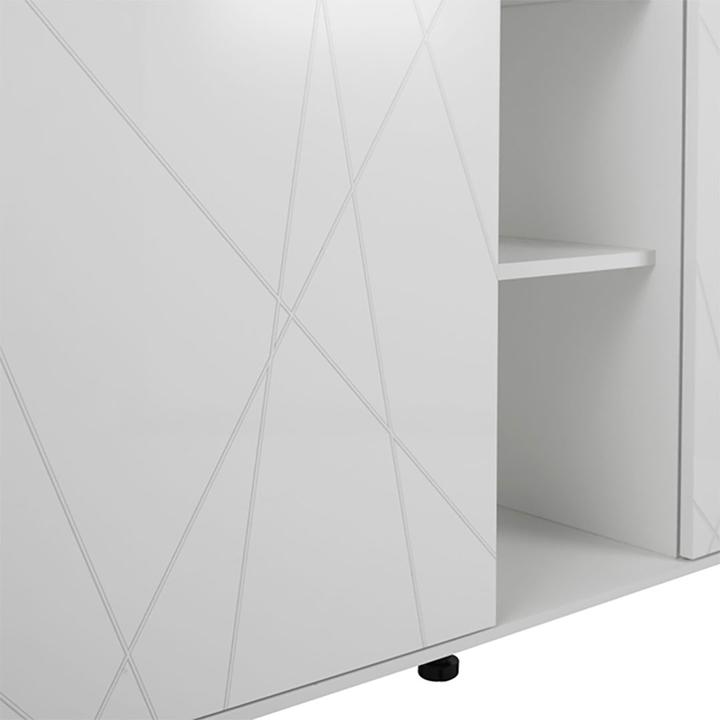 Produktbild Ebuy24 Vitrinenschrank Akai weiss (129 x 42 x 168 cm)